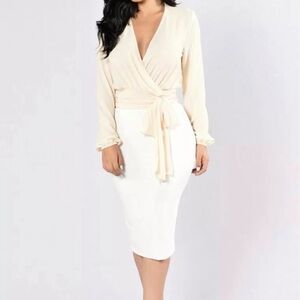 Fashion nova Little White Lies Top - Ivory, Size S